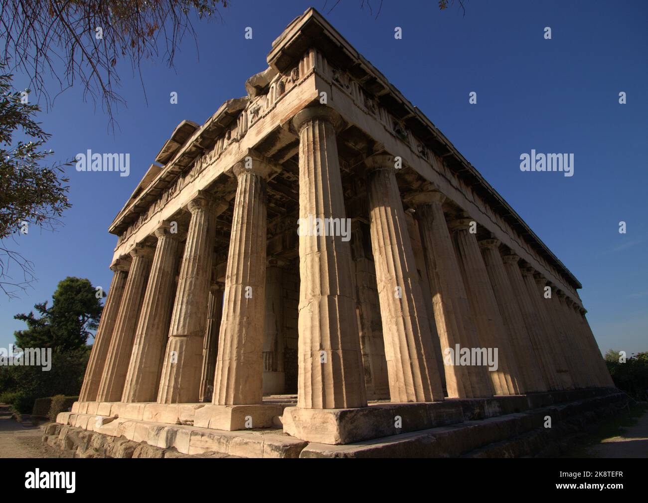 Temple d'Hephaestus dans l'Agora d'Athènes en Grèce Banque D'Images