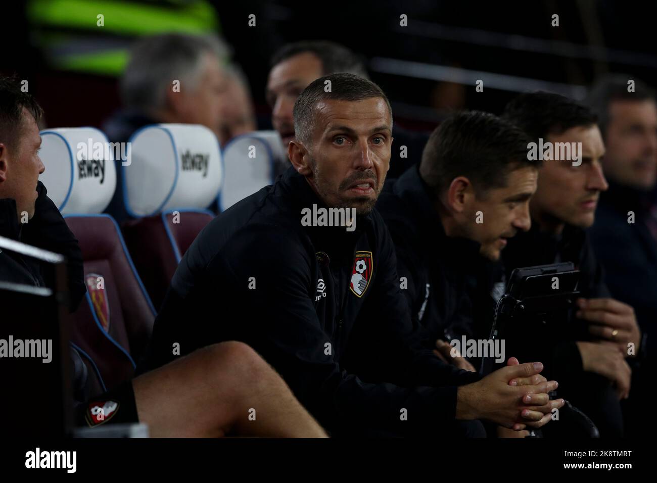 Gary O'Neil Directeur de l'AFC Bournemouth lors du match de la Premier League entre West Ham United et Bournemouth au London Stadium, Stratford, le lundi 24th octobre 2022. (Credit: Tom West | MI News) Credit: MI News & Sport /Alay Live News Banque D'Images