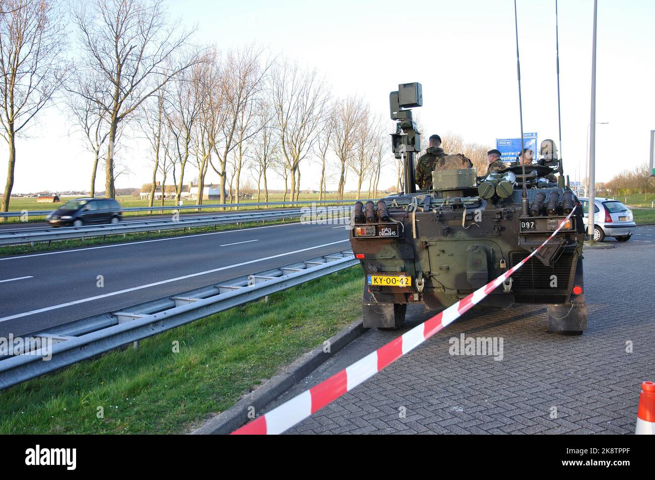 03-24-2014.la Haye, pays-Bas.le Sommet sur la sécurité nucléaire de 2014.la sécurité dans la région par l'armée néerlandaise. Banque D'Images