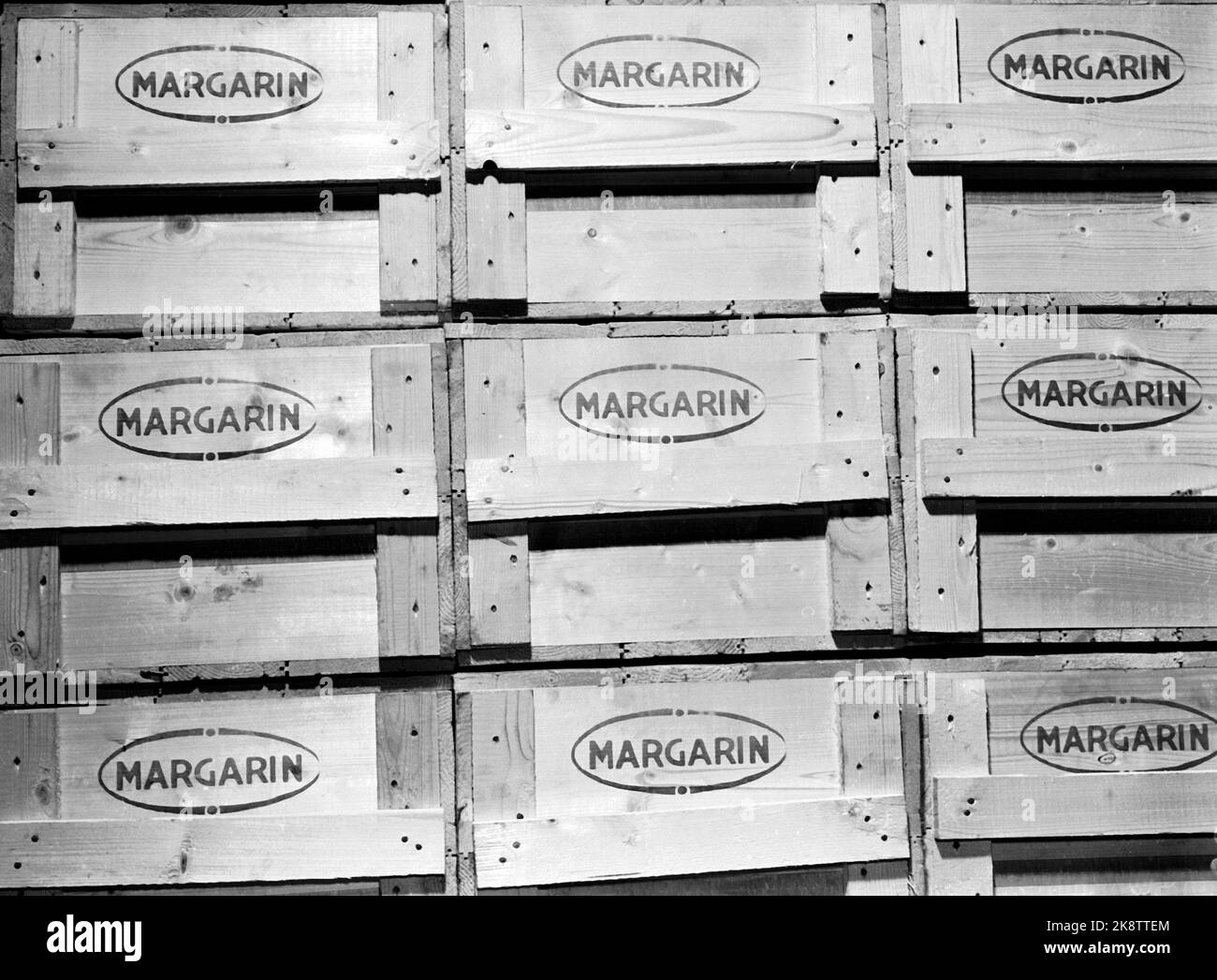 Oslo 19500502 production de margarine à l'usine de Dagny Margarin