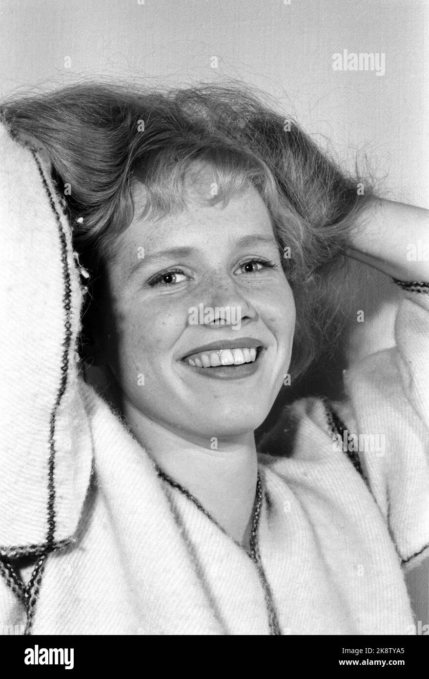 Stavanger. 101959. Une jeune vie Ullmann au théâtre Rogaland. Photo: Sverre A. Børretzen / actuel / NTB Banque D'Images