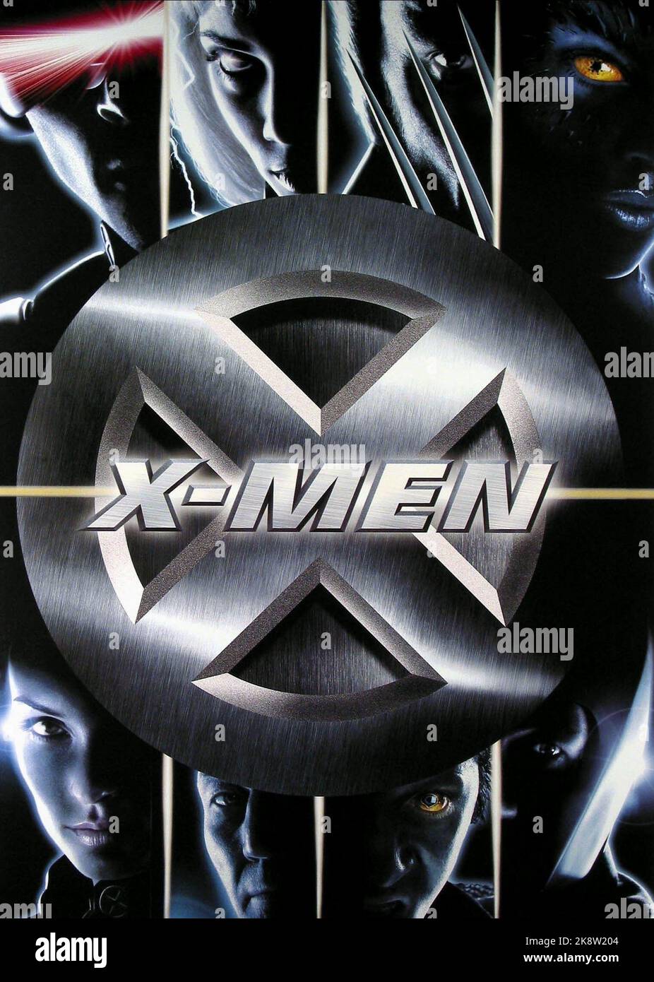 Film Poster film: X-Men (USA 2000) Directeur: Bryan Singer 13 juillet 2000 **AVERTISSEMENT** cette photographie est à usage éditorial exclusif et est le droit d'auteur de 20th CENTURY FOX et/ou le photographe assigné par la Société de film ou de production et ne peut être reproduite que par des publications dans le cadre de la promotion du film ci-dessus. Un crédit obligatoire à 20th CENTURY FOX est requis. Le photographe doit également être crédité lorsqu'il est connu. Aucune utilisation commerciale ne peut être accordée sans l'autorisation écrite de la Société du film. Banque D'Images