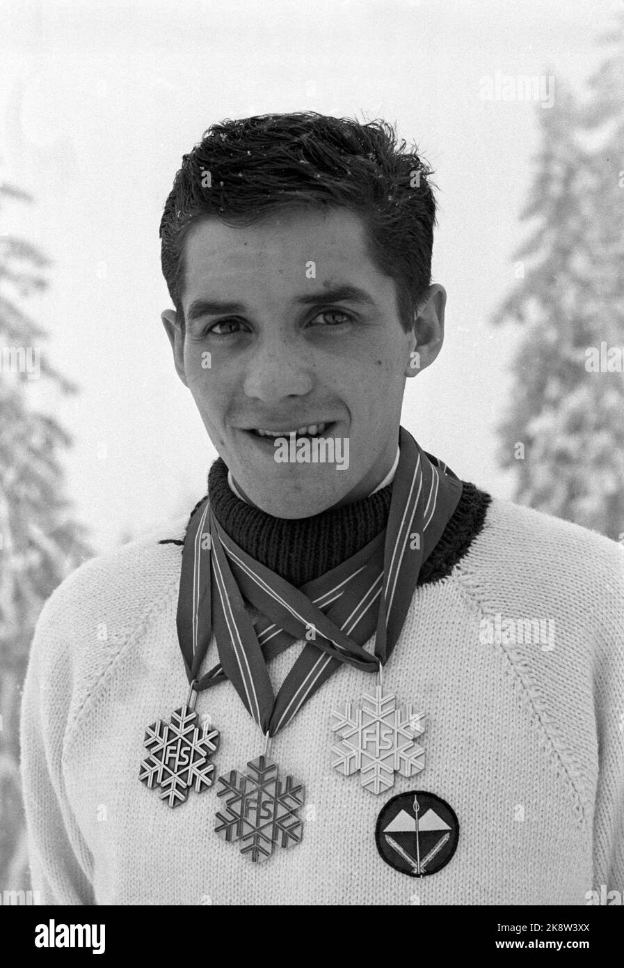 Oslo coupe du monde de février 1966 à Holmenkollen. Le roi de la coupe
