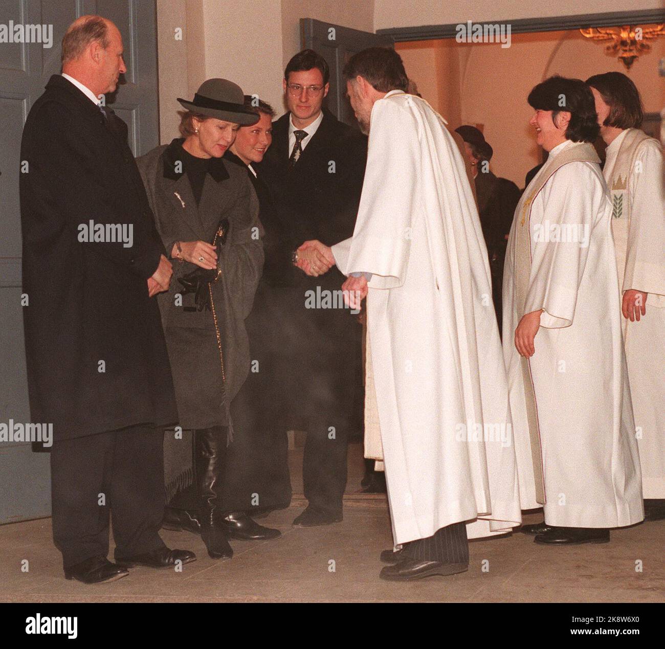 Prince Riz Oslo. Le roi Harald, la reine Sonja, la princesse Märtha Louise et le ...