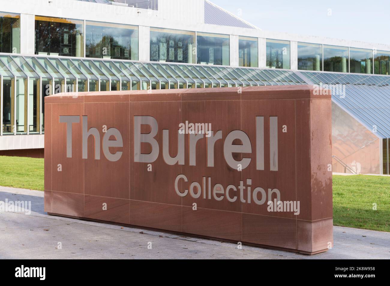 La collection Burrell se trouve près de l'entrée principale du musée récemment rénové de Glasgow, en Écosse Banque D'Images