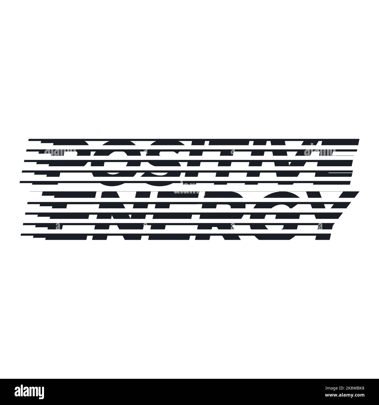 Illustration de conception à effet typographique de lettre en demi-ton à énergie positive. Modifiable, redimensionnable, EPS 10, illustration vectorielle. Illustration de Vecteur