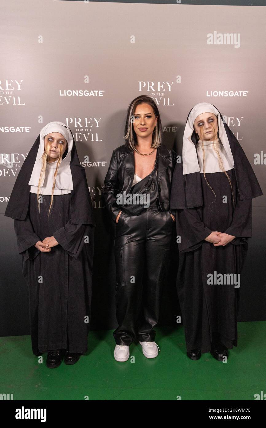 Londres, Royaume-Uni. 24th octobre 2022. Eden Alicia Harvey assiste à l'expérience de célébrité de 'Prey for the Devils' à Londres. Crédit : SOPA Images Limited/Alamy Live News Banque D'Images