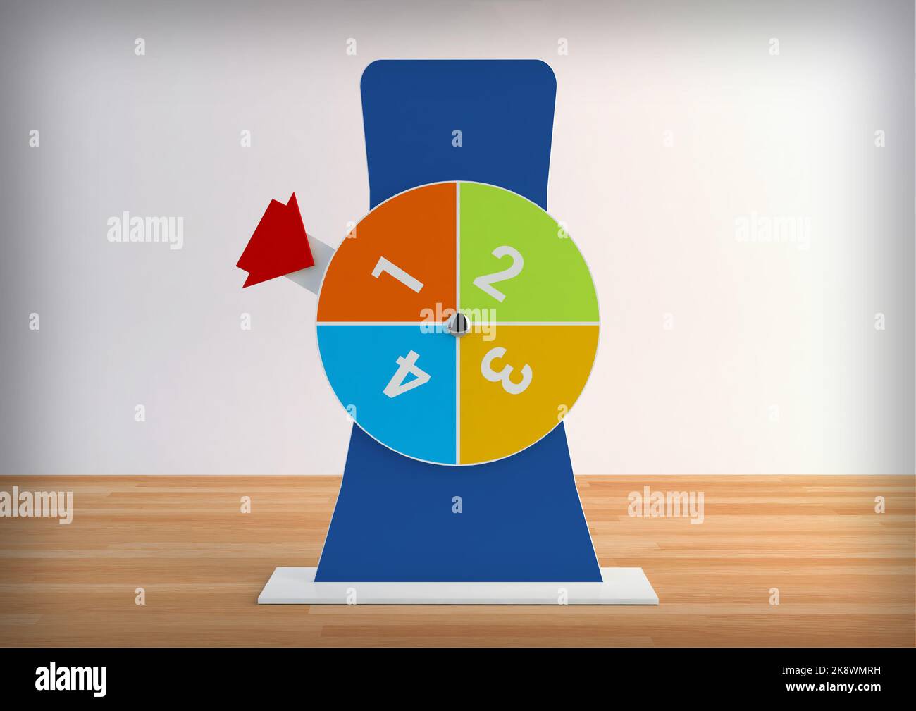 3D illustration d'une roue de fortune pour les tirages chanceux Banque D'Images