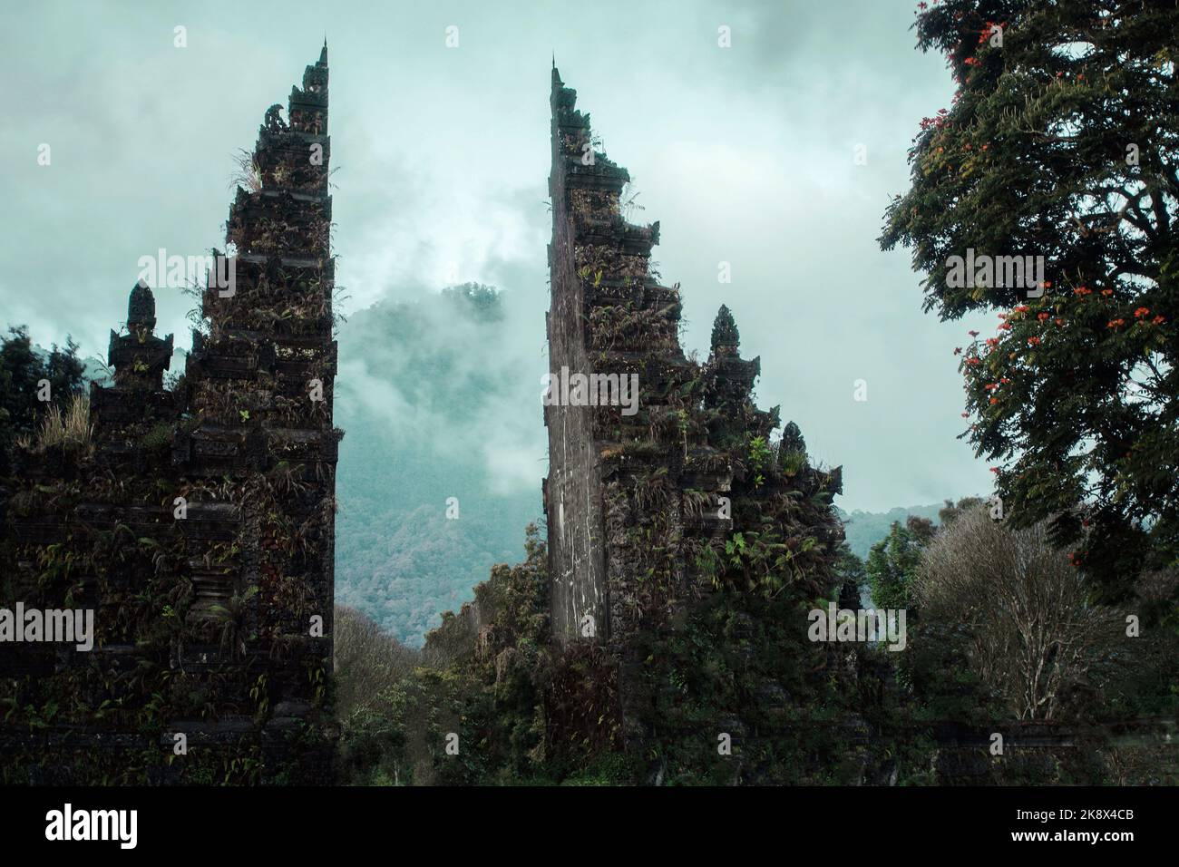 Porte à l'un des temples hindous de Bali Banque D'Images