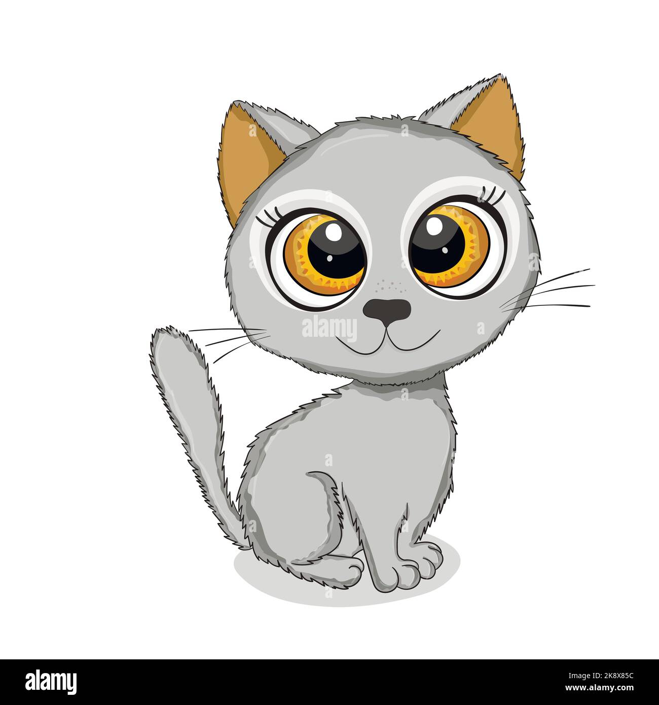 Chats mignons, personnages drôles isolés. Illustration vectorielle plate pour bannière, carte, carte postale, papier peint, poster. Mode de vie des animaux domestiques. Chaton comique Illustration de Vecteur