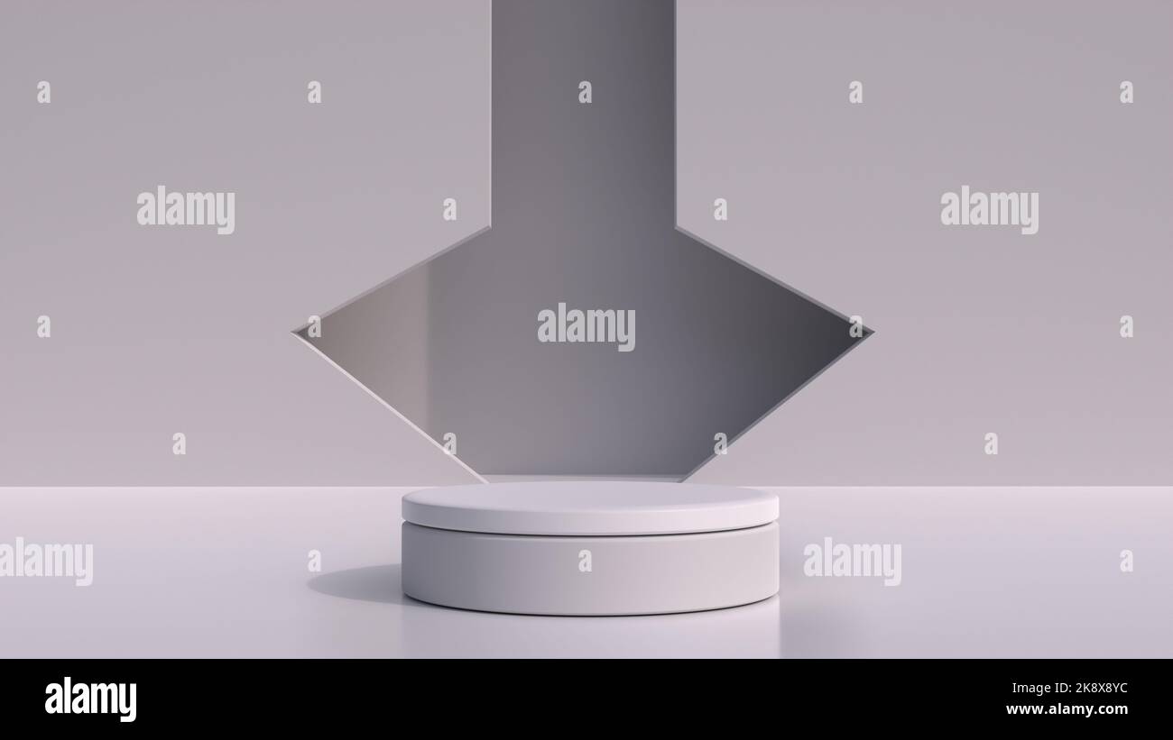 conception simple et propre pour la présentation des produits en rendu 3d, espace de copie pour la présentation des produits, design concept podium de luxe en 3d illustration pour pr Banque D'Images