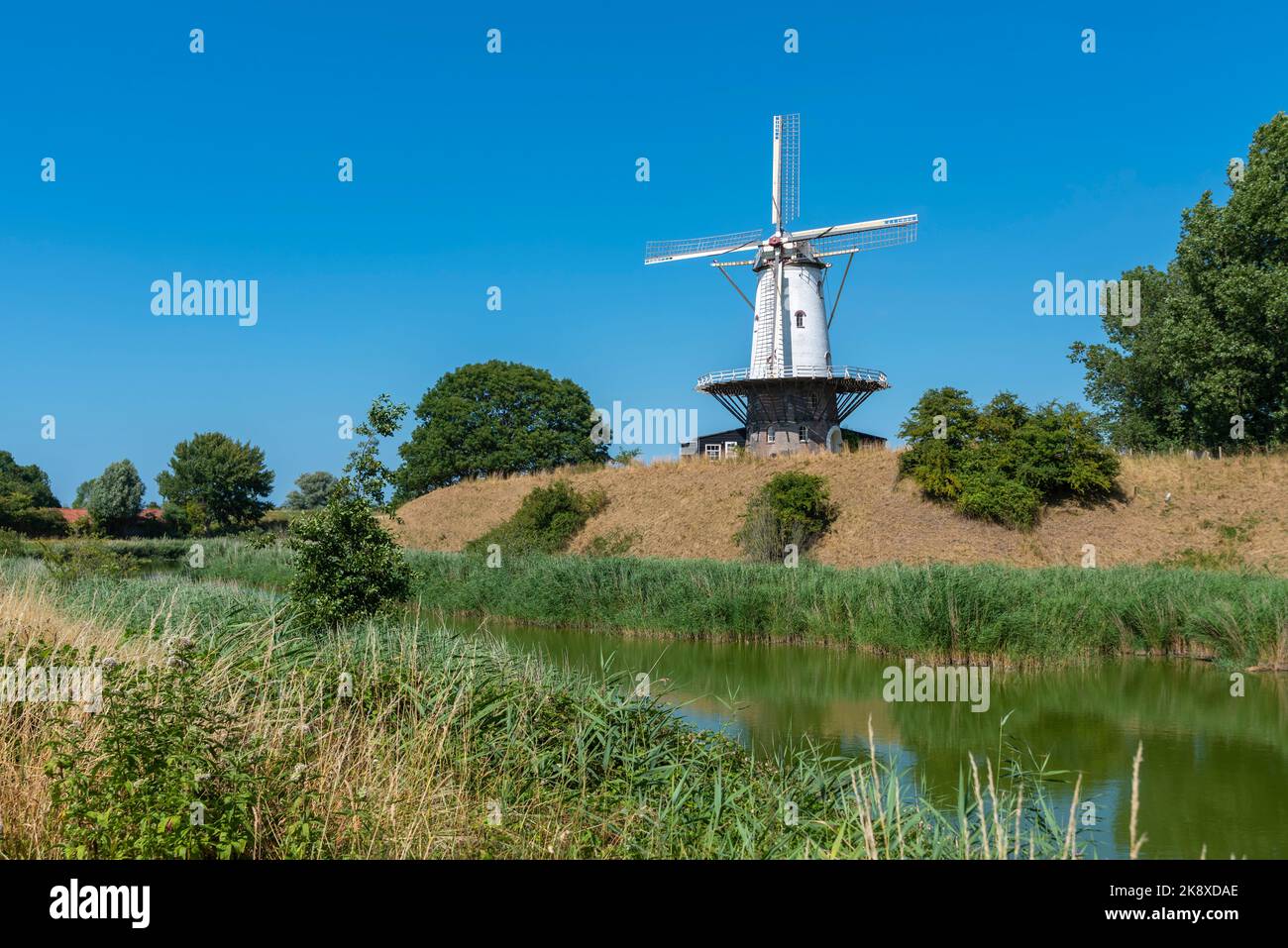 Moulin de Koe à l'ancien bastion, Veere, Zélande, pays-Bas, Europe Banque D'Images