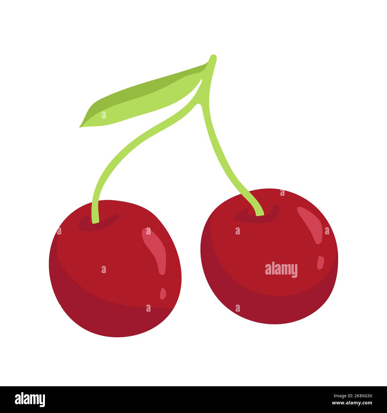 motif d'illustration vectoriel d'icône de style isolé de cerisier Illustration de Vecteur