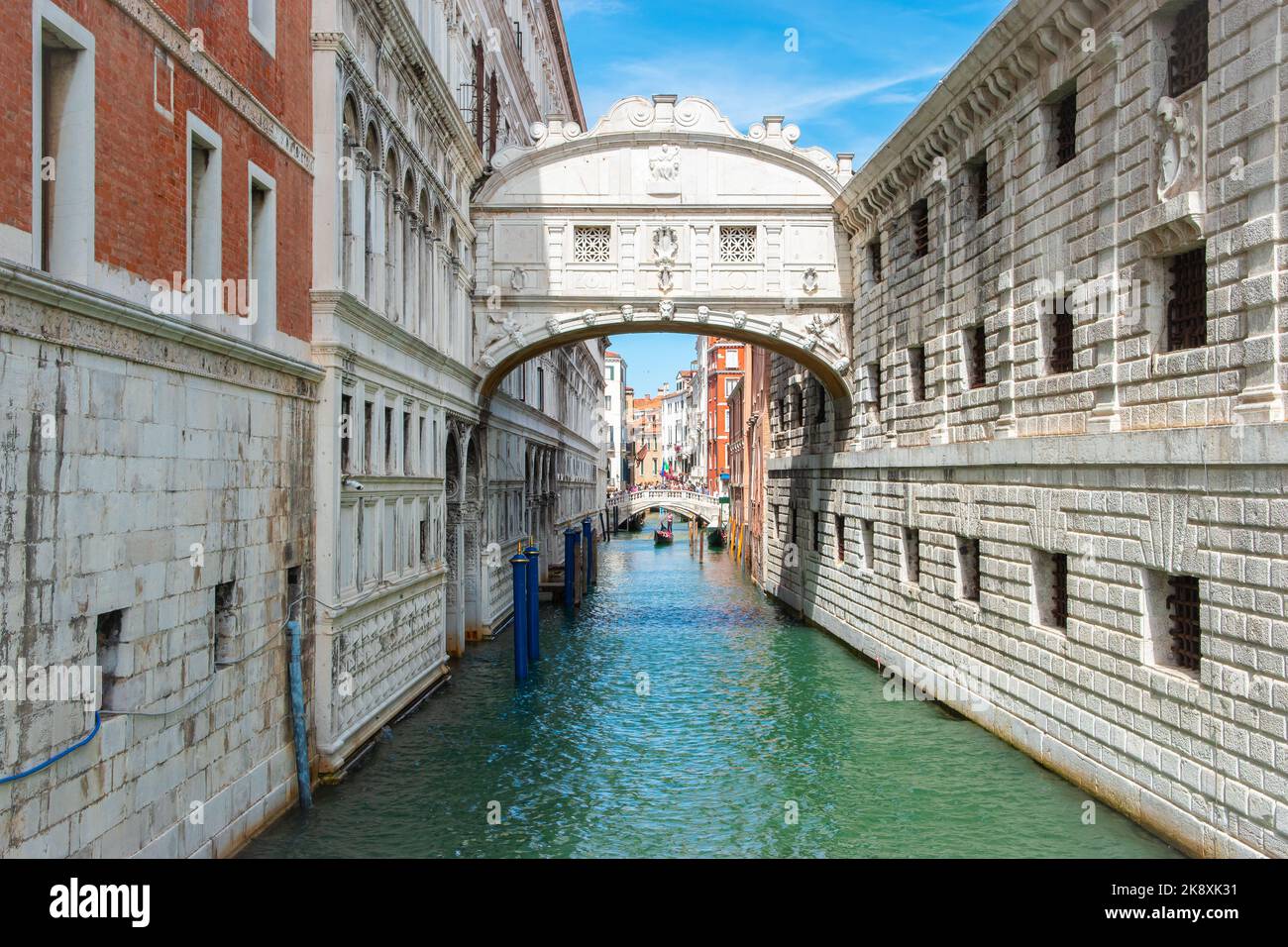 Pont des Soupirs au Rio Di Palazzo Waterway, Venise, Italie. Banque D'Images