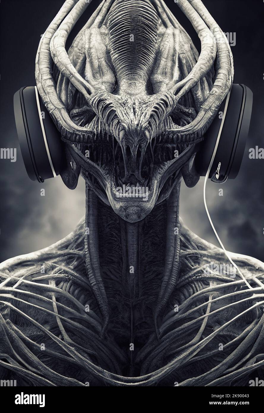 Une illustration en 3D d'un extraterrestre de fantaisie comme un concept de science-fiction Banque D'Images