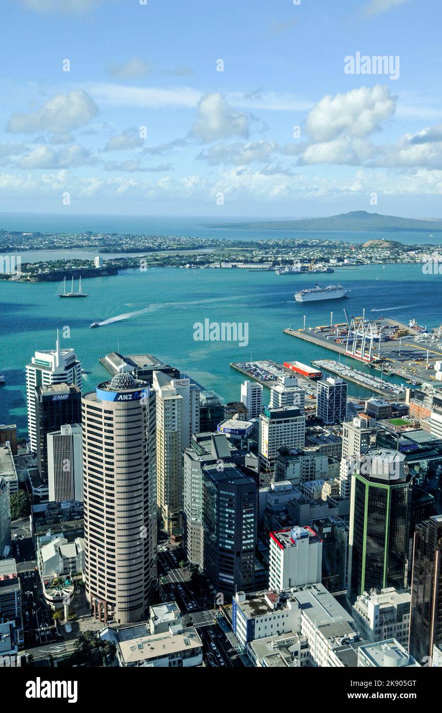 Quartier d'affaires et commercial du centre-ville d'Auckland, Île du Nord en Nouvelle-Zélande Banque D'Images