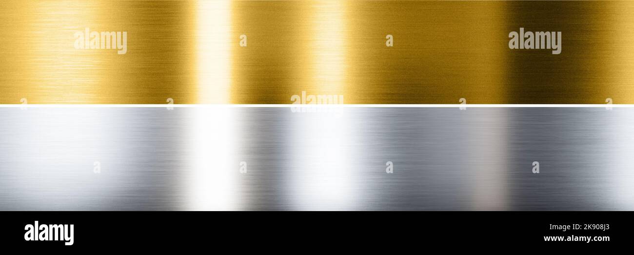 Textures cousues en aluminium, bronze et laiton. 3d rendu Banque D'Images