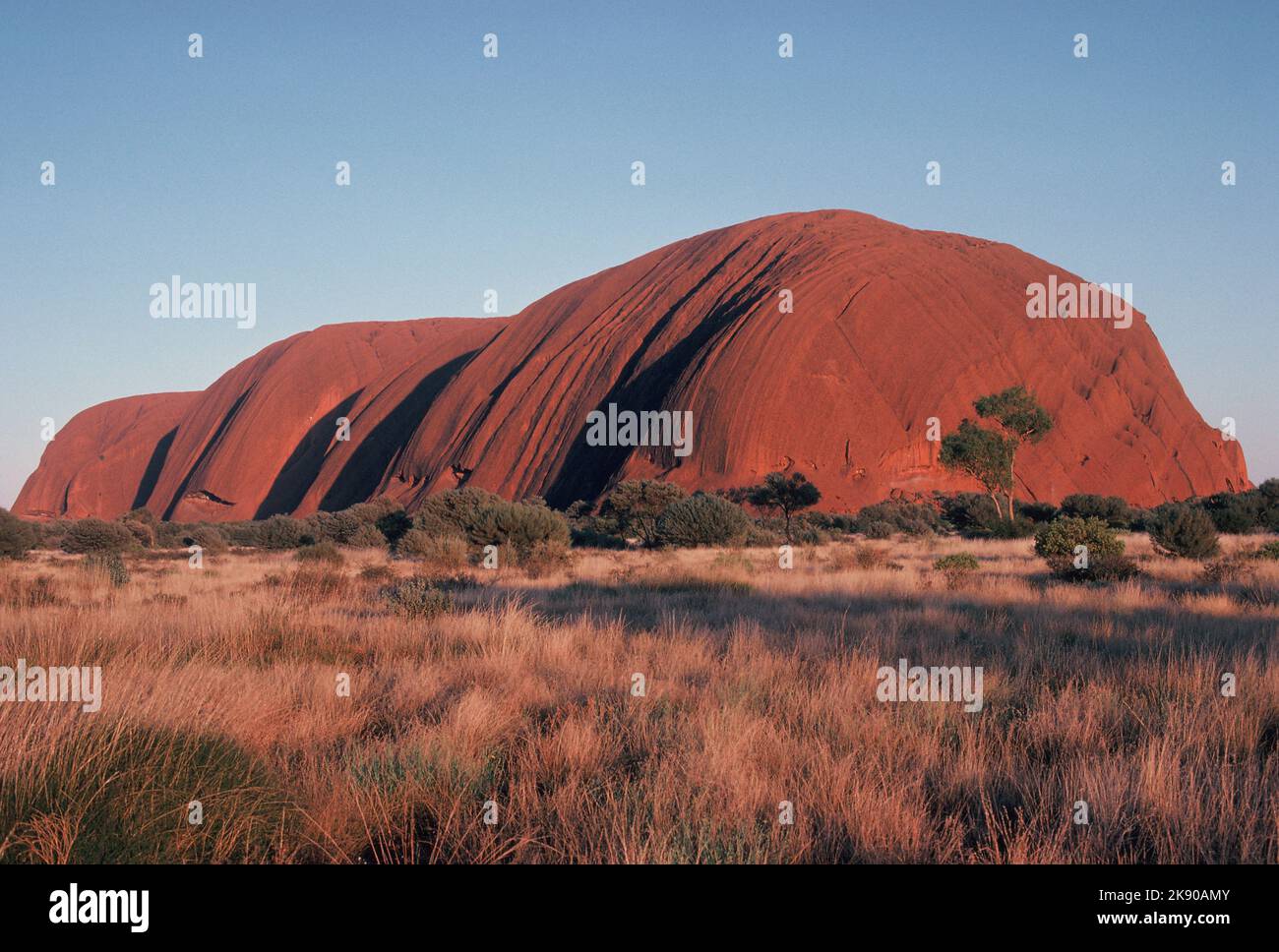 Australie. Territoire du Nord. Région d'Alice Springs. Uluru (Ayers Rock). Banque D'Images