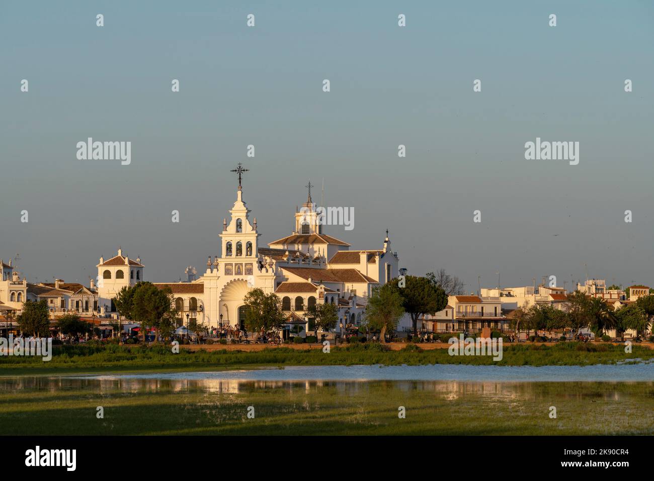 Église Ermita de Rocio, Huelva, Andalousie, Espagne. Banque D'Images