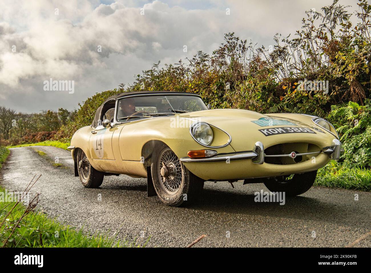 Voiture Jaguar vintage 1967 E-type Banque D'Images