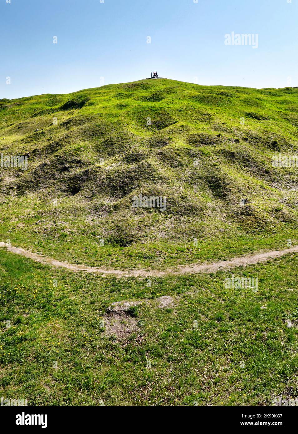 France, Meuse, Douaumont, fort militaire de Douaumont, champ de bataille après bombardement. Banque D'Images
