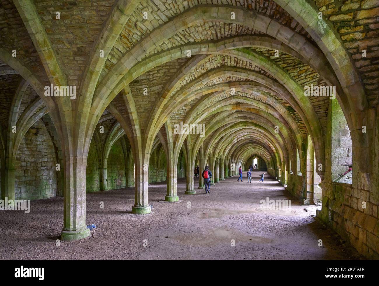 Fontaines Abbey, près de Ripon, North Yorkshire, Angleterre, Royaume-Uni Banque D'Images