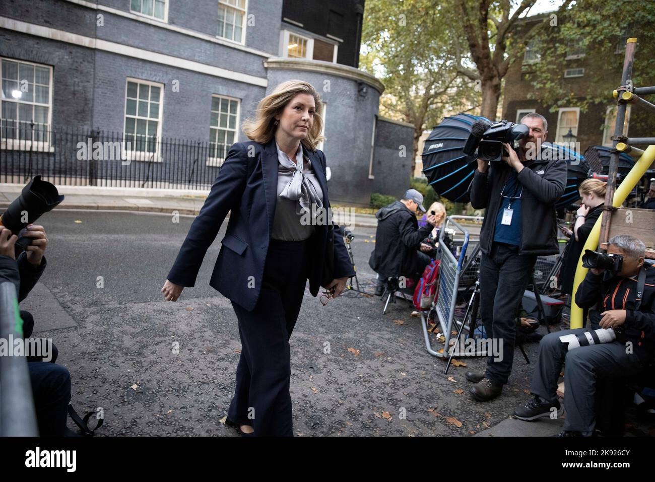 PHOTO:JEFF GILBERT 25th octobre 2022 Downing Street, Londres, Royaume-Uni le ministre conservateur Penny Mordaunt le député arrive pour être informé de leurs positions au Cabinet à Downing Street alors que Rishi Sunak forme son gouvernement. Banque D'Images