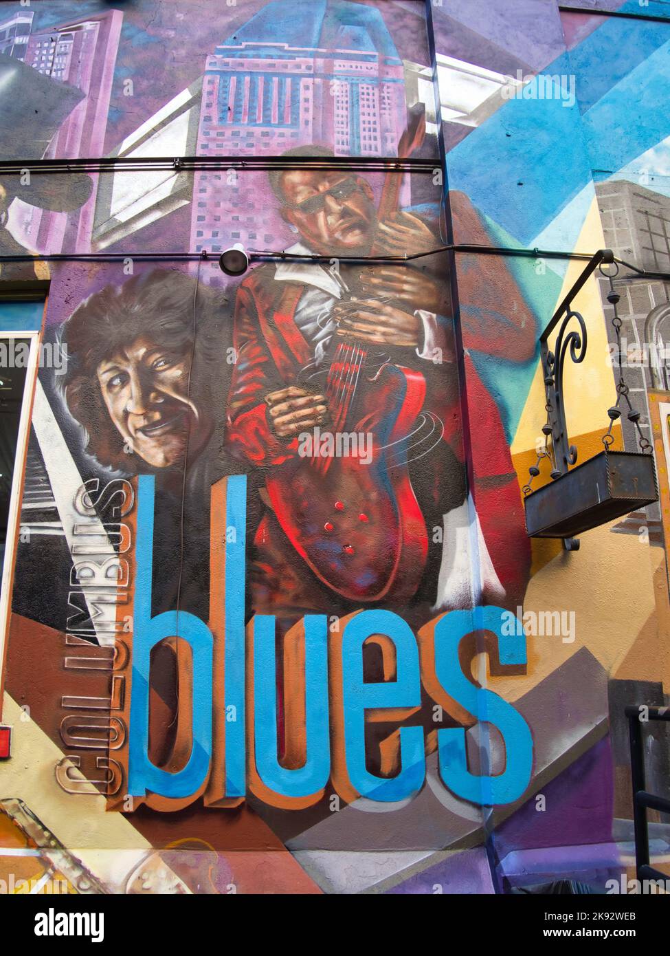 Blues Music fresque à Columbus Ohio USA 2022 Banque D'Images