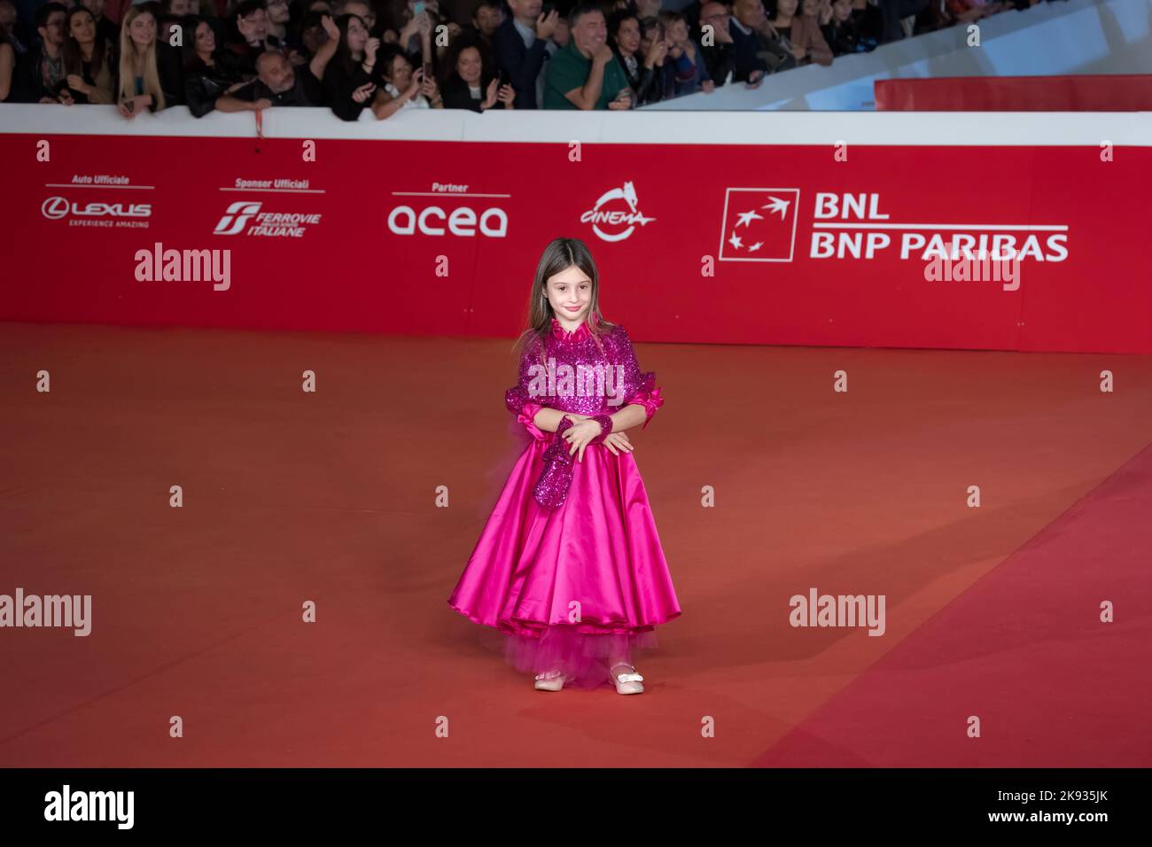 ROME, ITALIE - 22 OCTOBRE 2022 : Stella Trotta assiste au tapis rouge de 'Era Ora' lors du Festival du film de Rome 17th à l'Auditorium Parco Della Musica Banque D'Images