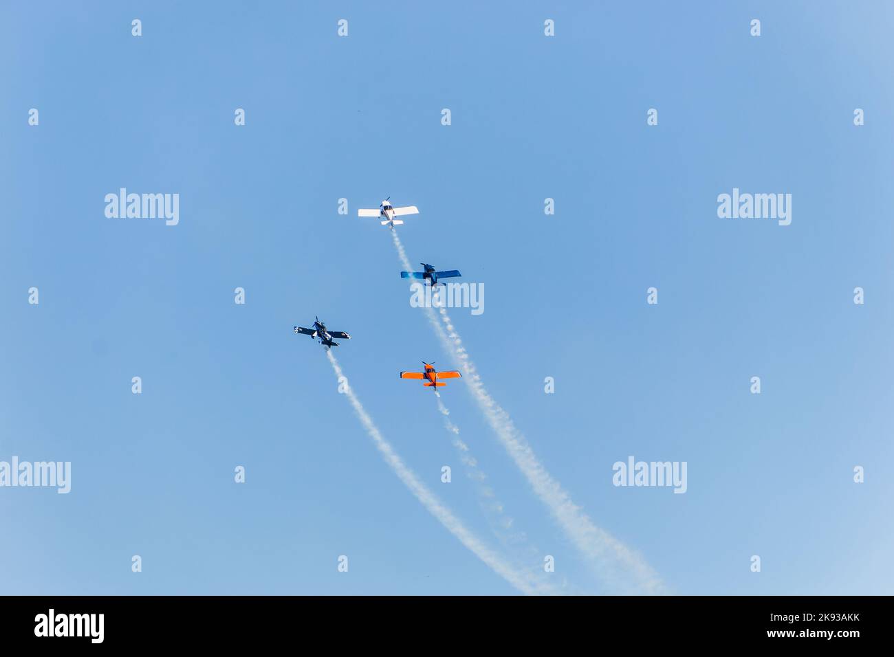 Escadron du ciel se exécutant à Copacabana à Rio de Janeiro, Brésil - 07 septembre 2022 : escadron du ciel se exécutant le jour de l'indépendance à la plage de Copacabana Banque D'Images