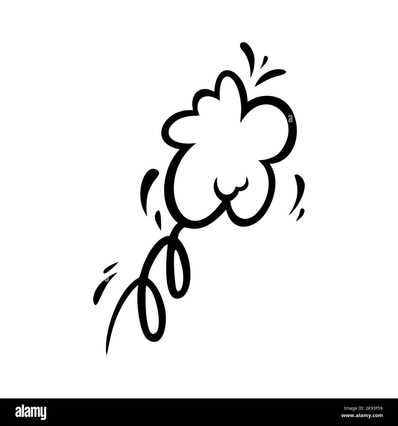 Nuages effet rampe bande dessinée. Jeu de bulles d'explosion et de fumée. Illustration vectorielle isolée sur fond blanc Illustration de Vecteur