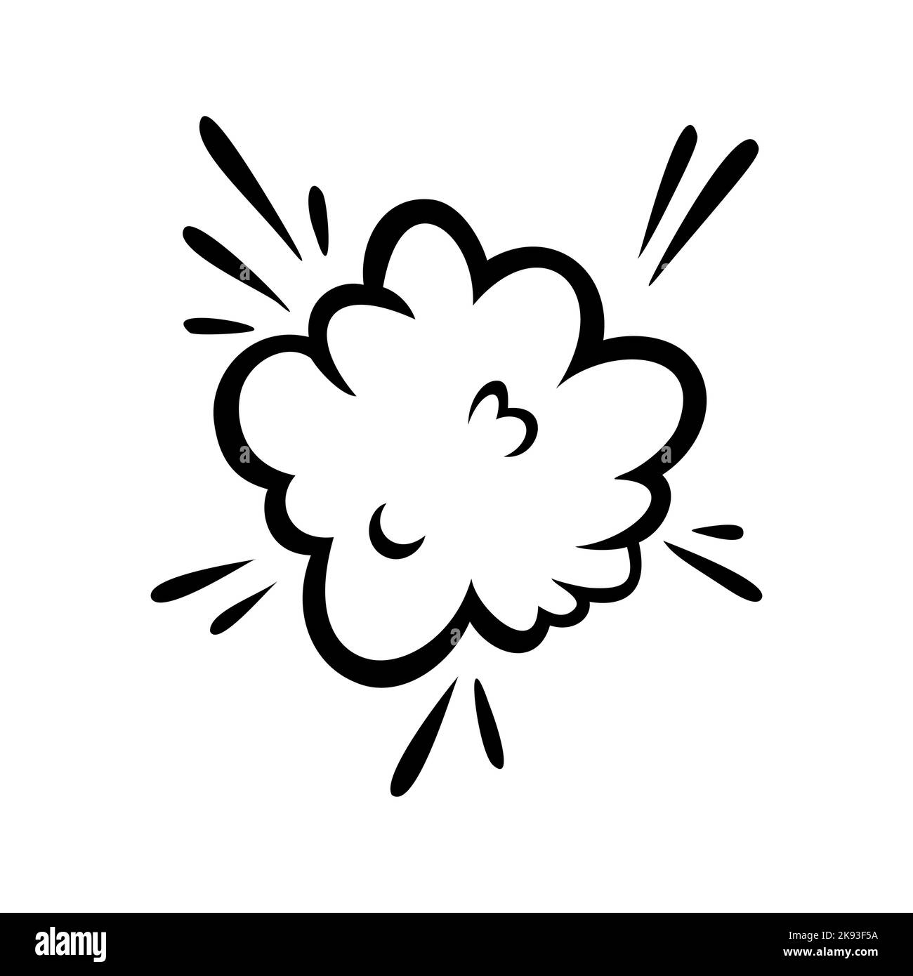 Nuages effet rampe bande dessinée. Jeu de bulles d'explosion et de fumée. Illustration vectorielle isolée sur fond blanc Illustration de Vecteur