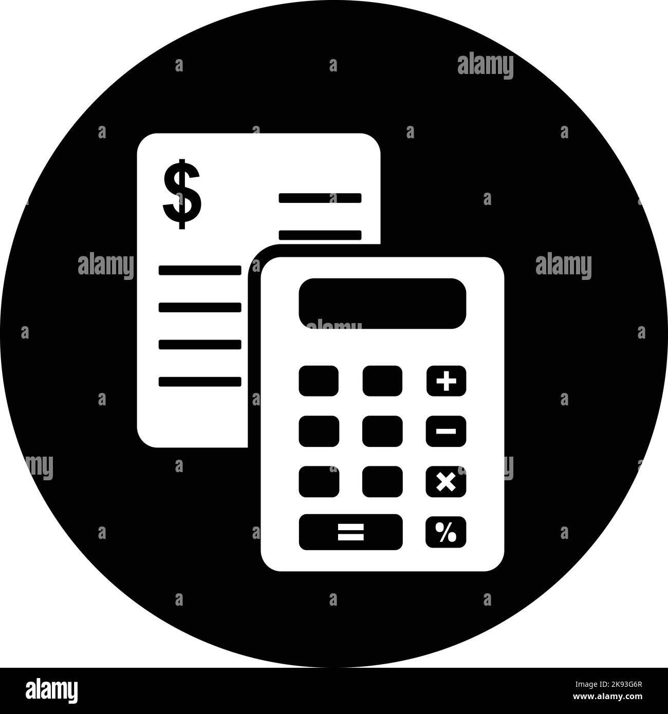 Icône calculer l'éducation de la calculatrice Illustration de Vecteur