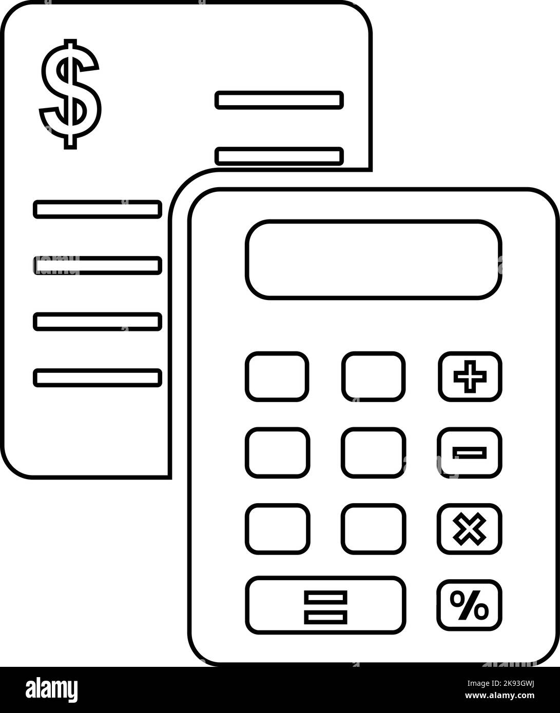 Icône calculer l'éducation de la calculatrice Illustration de Vecteur