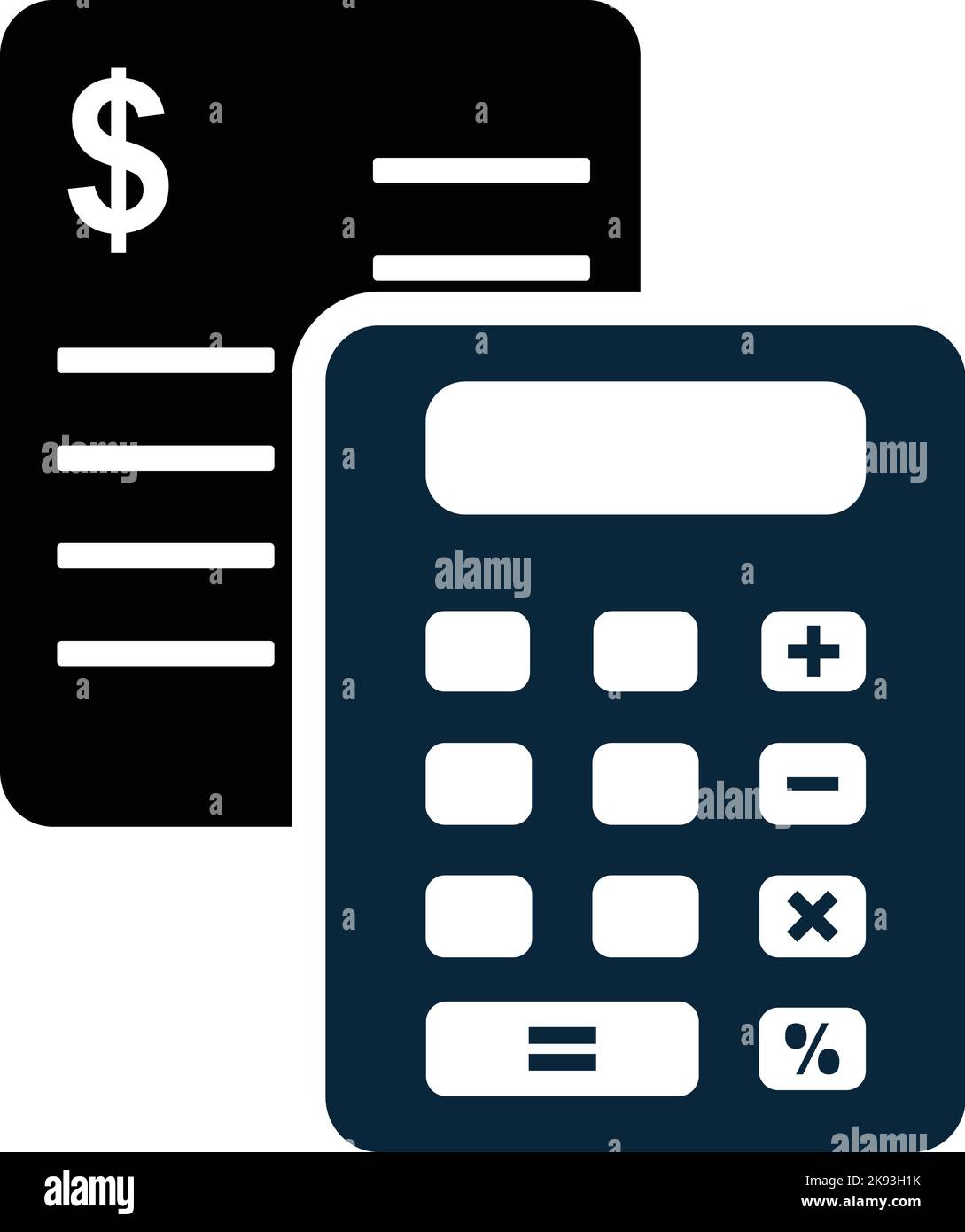 Icône calculer l'éducation de la calculatrice Illustration de Vecteur