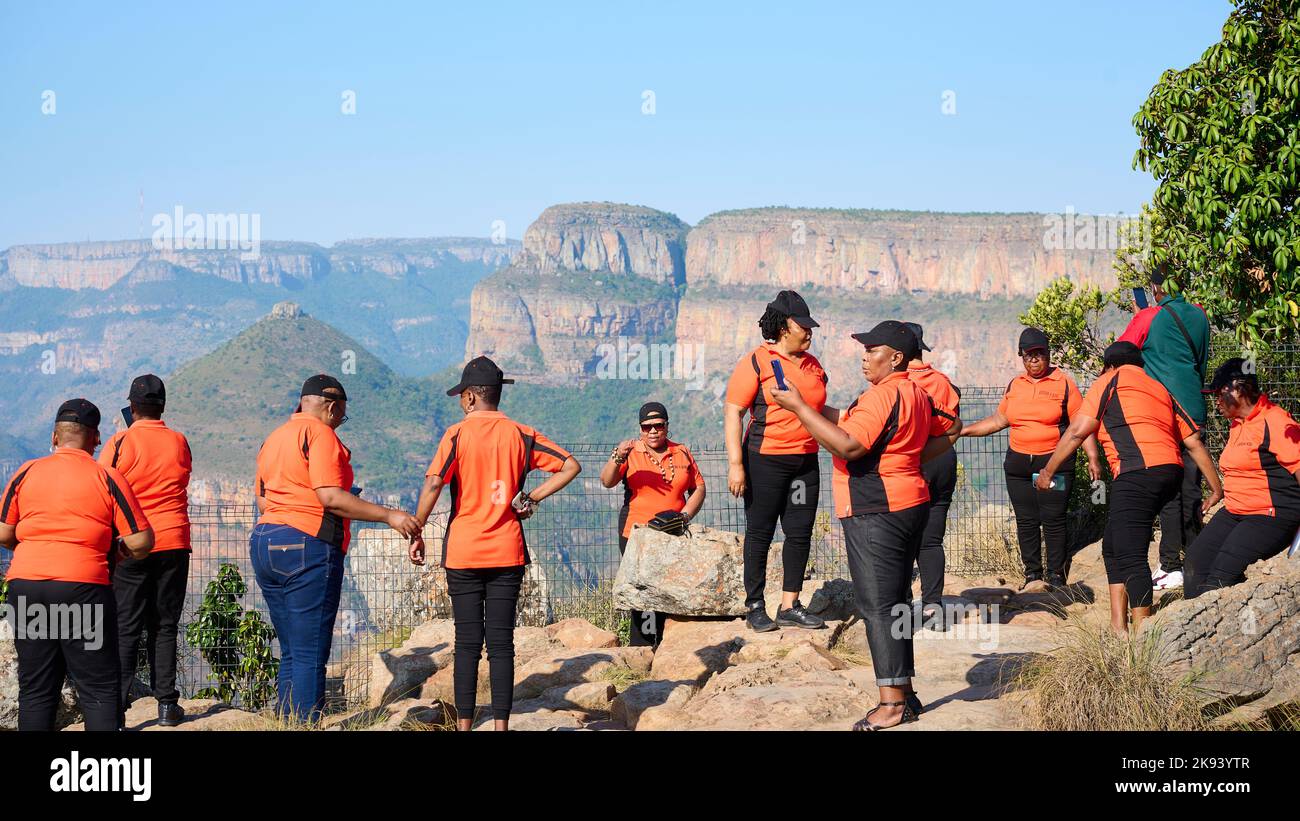 Visite du Blyde River Canyon en Afrique du Sud Banque D'Images