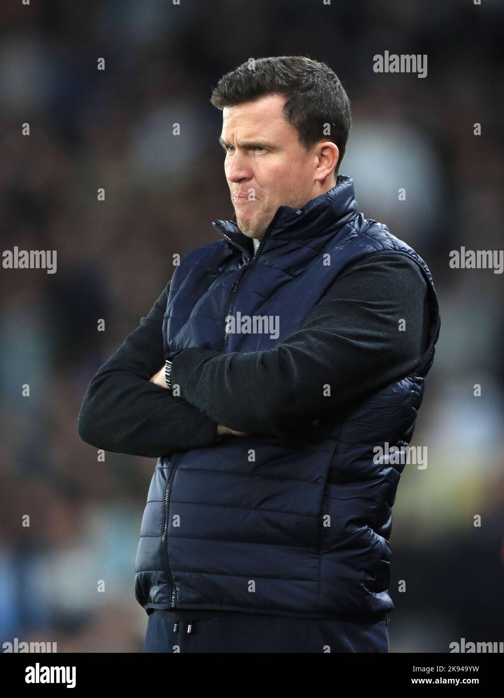 Gary Caldwell, directeur de la ville d'Exeter, lors du match de la Sky Bet League One au Pride Park Stadium, Derby. Date de la photo: Mardi 25 octobre 2022. Banque D'Images