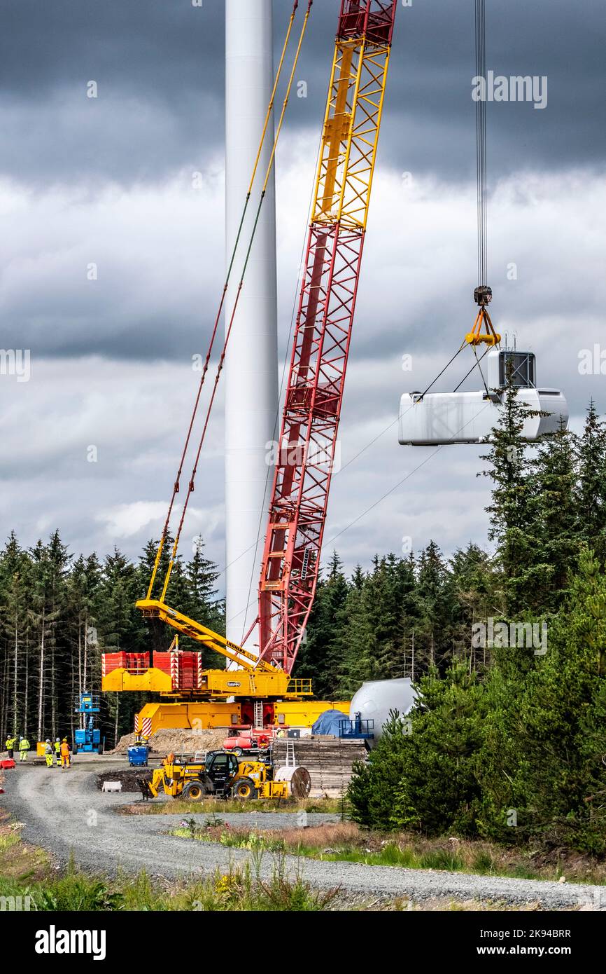 Construction de parcs d'éoliennes Banque D'Images