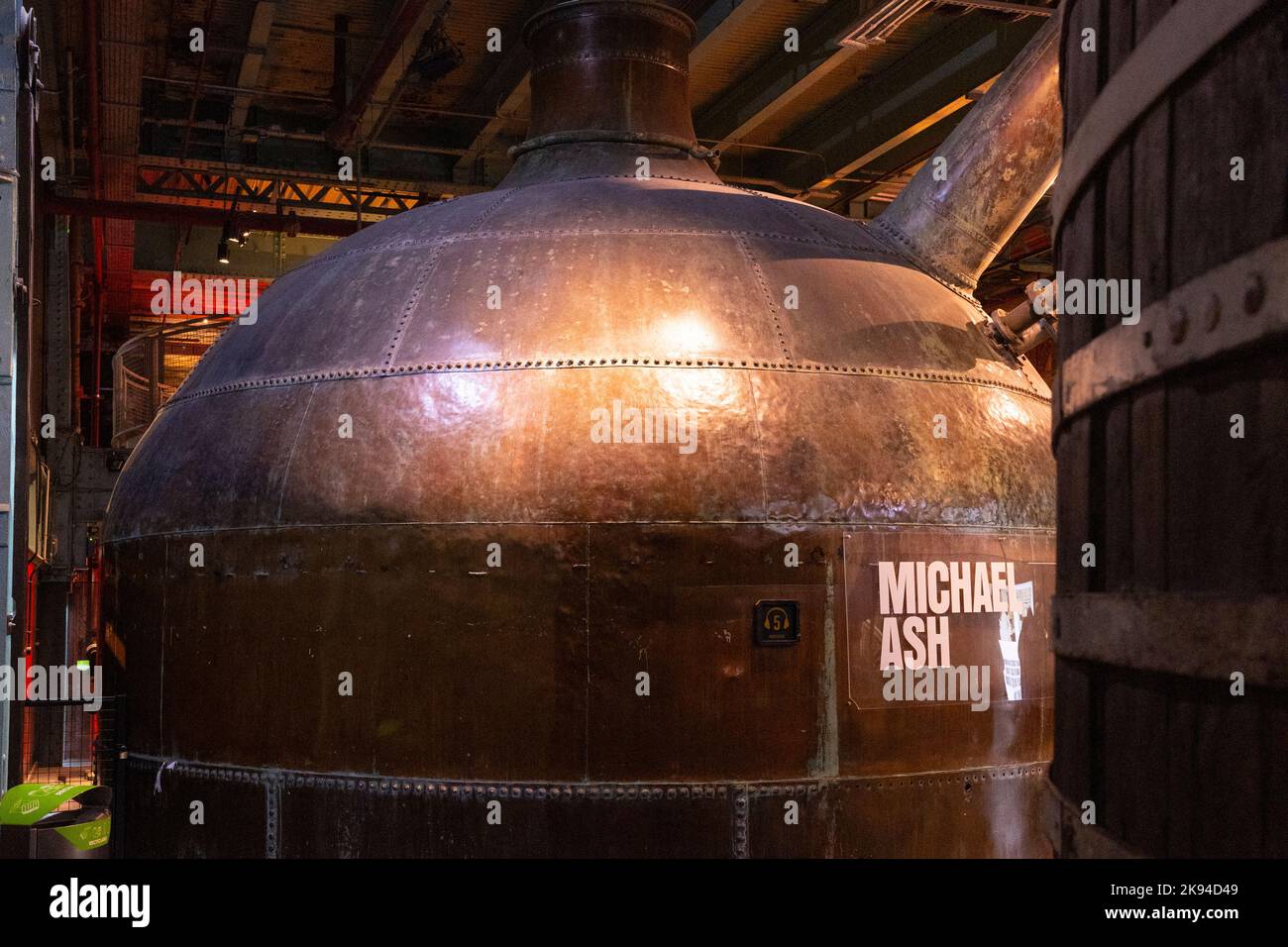 Irlande Eire Dublin Guinness Storehouse bière stout porter construit 1904 a commencé 1759 métal tva encore Michael Ash inventeur processus de projet avec l'azote Banque D'Images