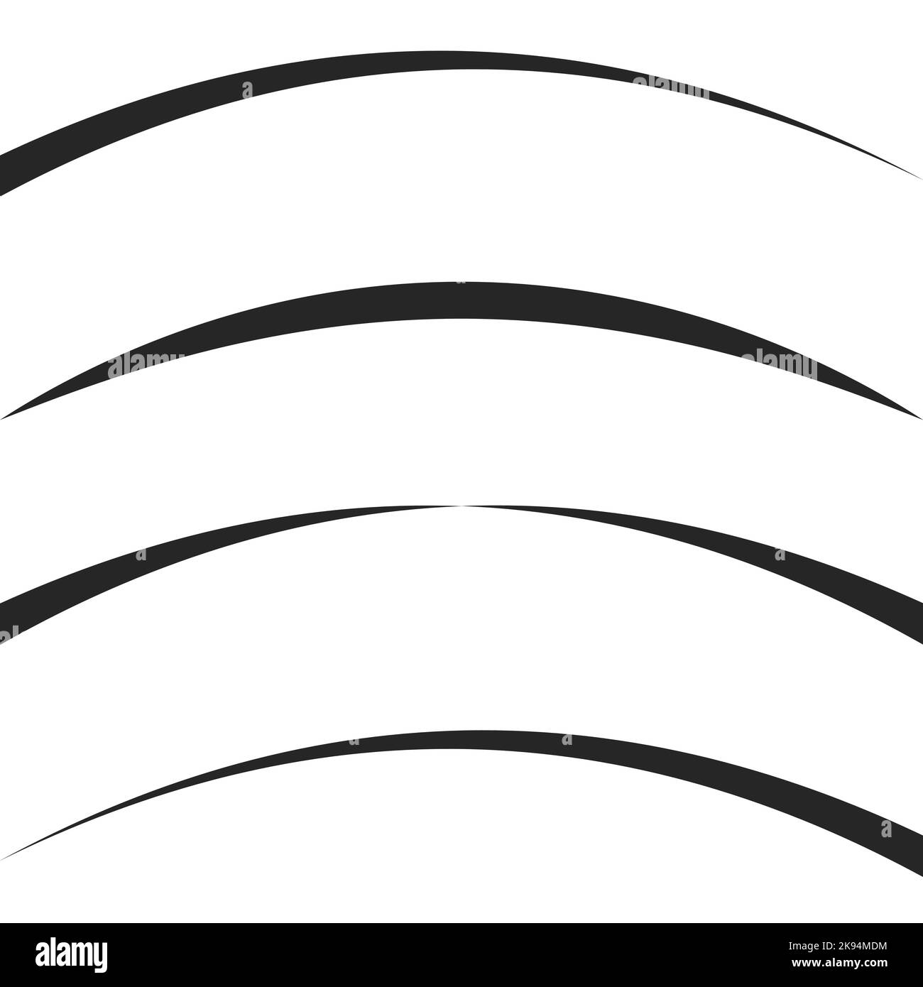 Logo Swoosh courbe à l'arc, élément de logo à rayures courbes lisses Illustration de Vecteur