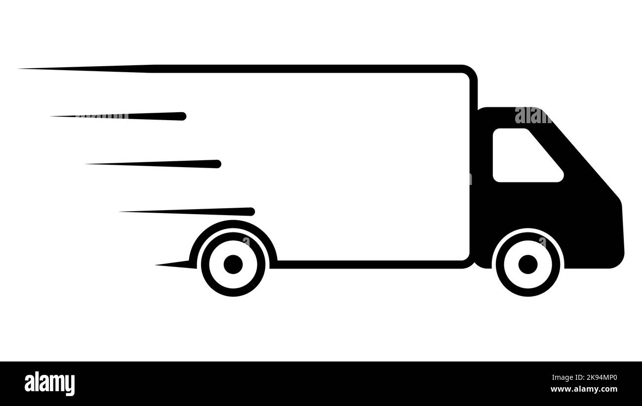 Camion de transport logo, fourgonnette de livraison ICON, modèle de chargement de voiture de affaires Illustration de Vecteur