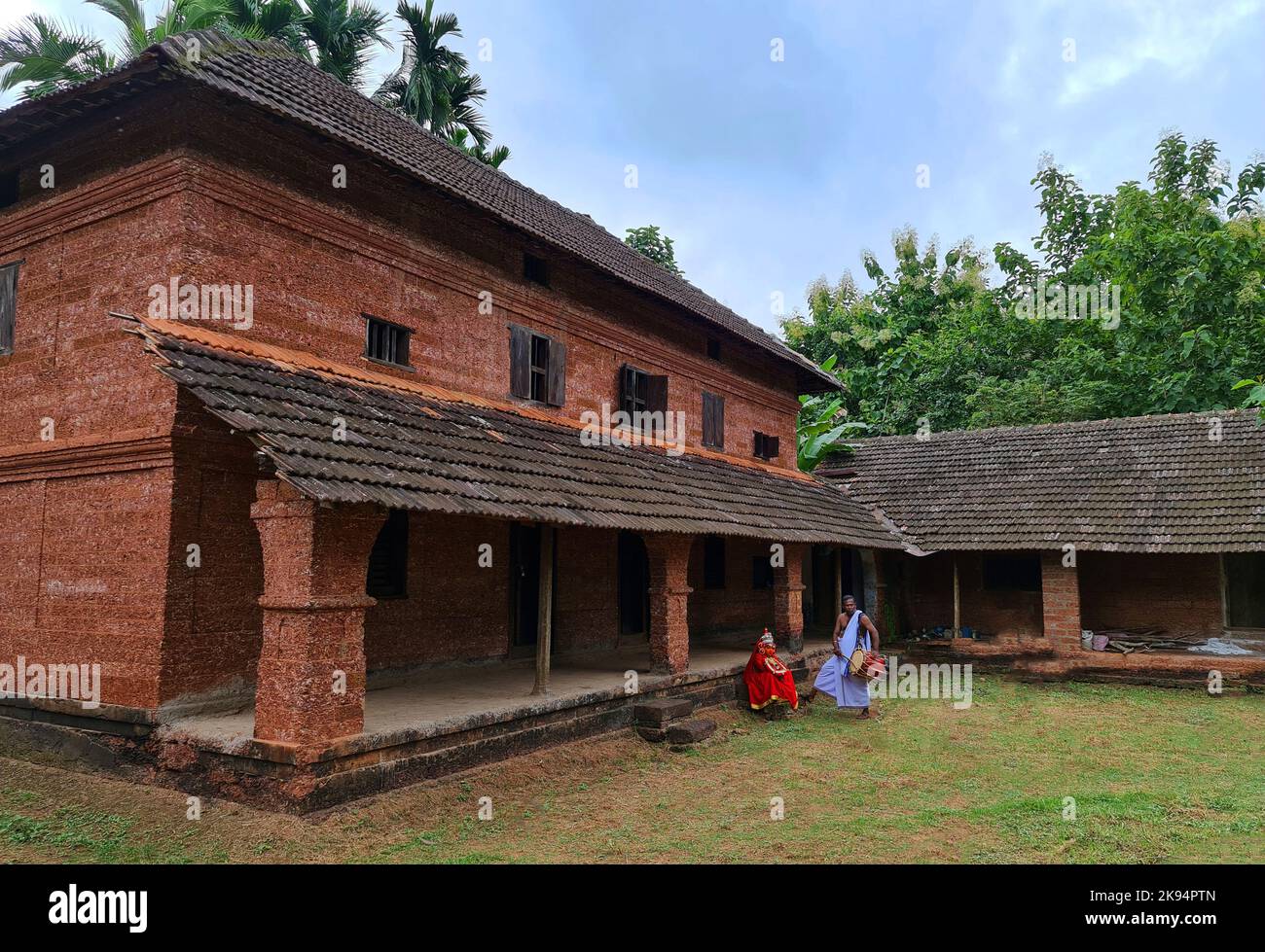 Grandes maisons traditionnelles du Kerala Banque D'Images