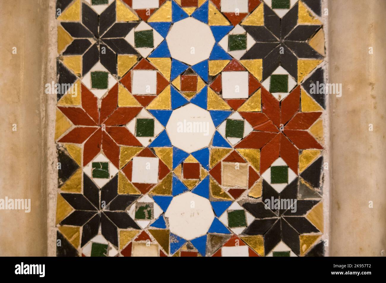 Italie, Sicile, Palerme. Monreale. La cathédrale normande. Les mosaïques en verre sont faites de très petits morceaux. Banque D'Images