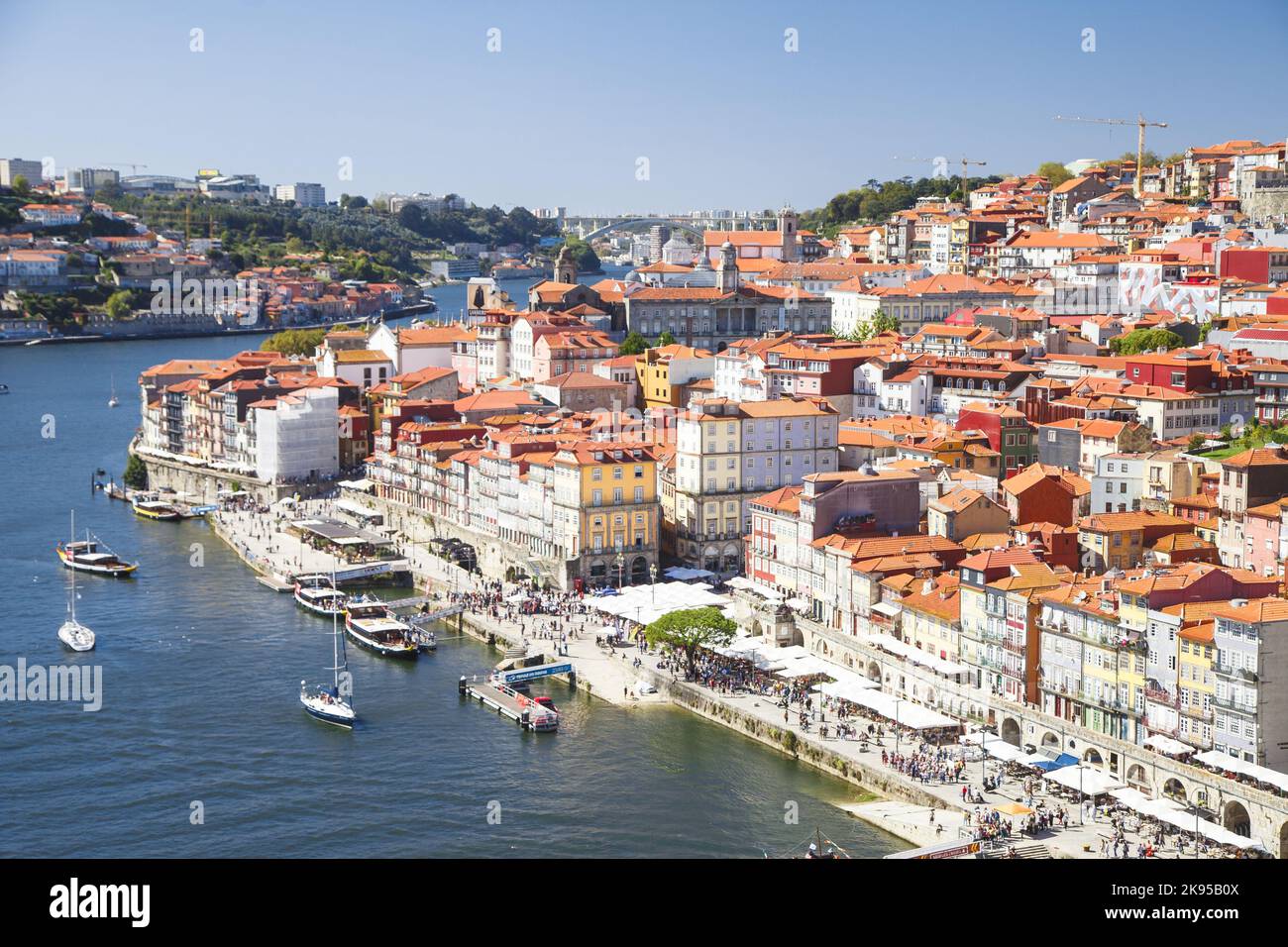 Vue aérienne du Vieux Porto et du Douro, Portugal Banque D'Images