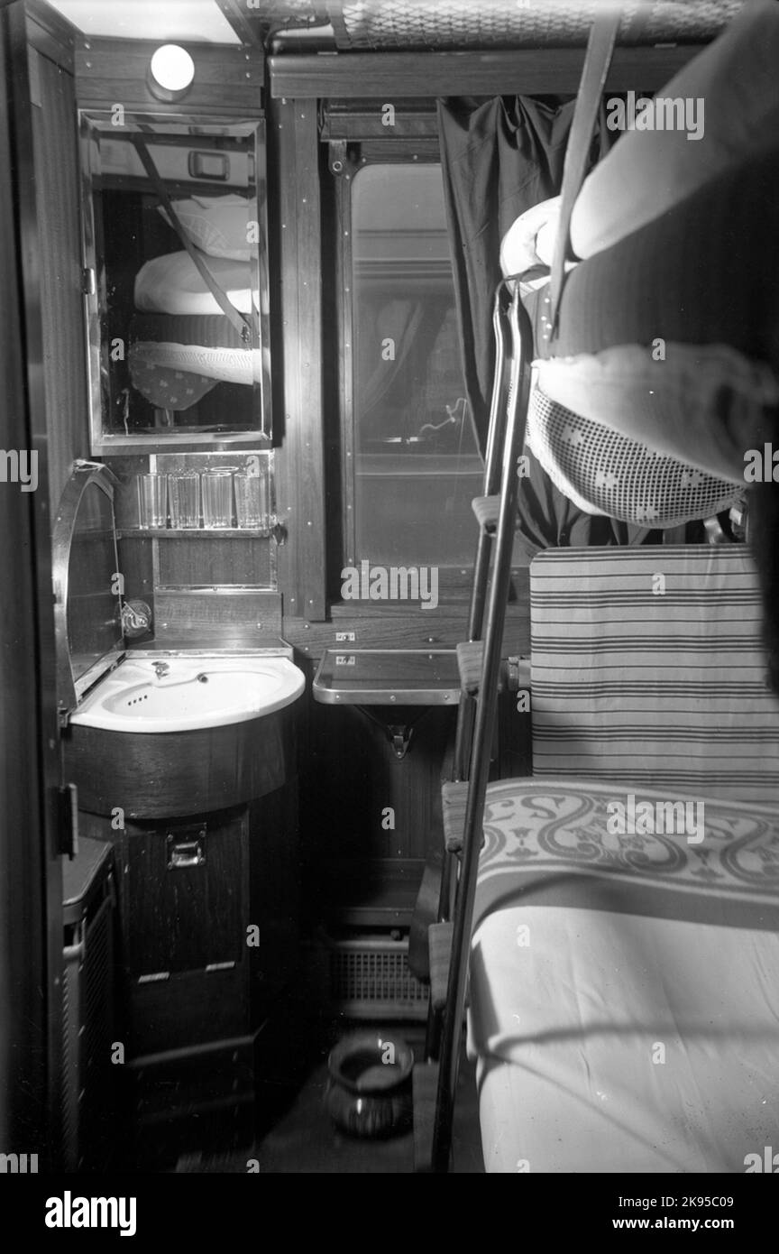 Les chemins de fer de l'État, SJ ACO4, en caisse coupé de classe 3. Banque D'Images