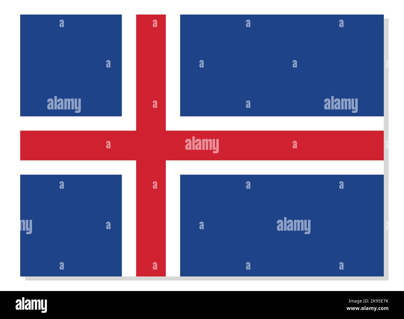 Drapeau de l'Islande. Symbole national islandais dans les couleurs officielles. Icône de modèle. Arrière-plan vectoriel abstrait Illustration de Vecteur