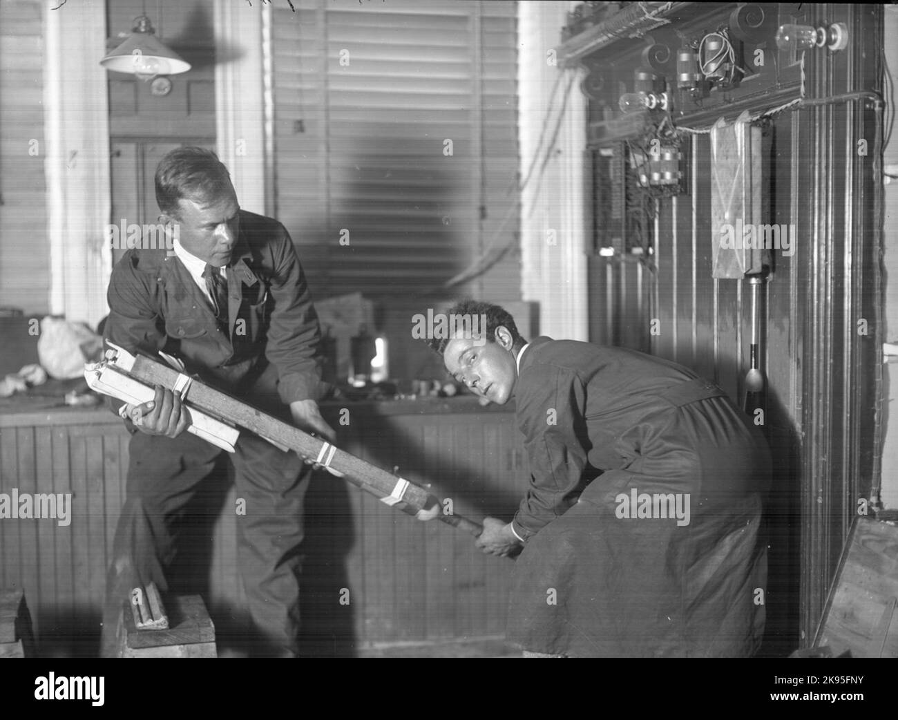 Rétraction de câble dans la maison de station, ligne principale ouest VSB Banque D'Images