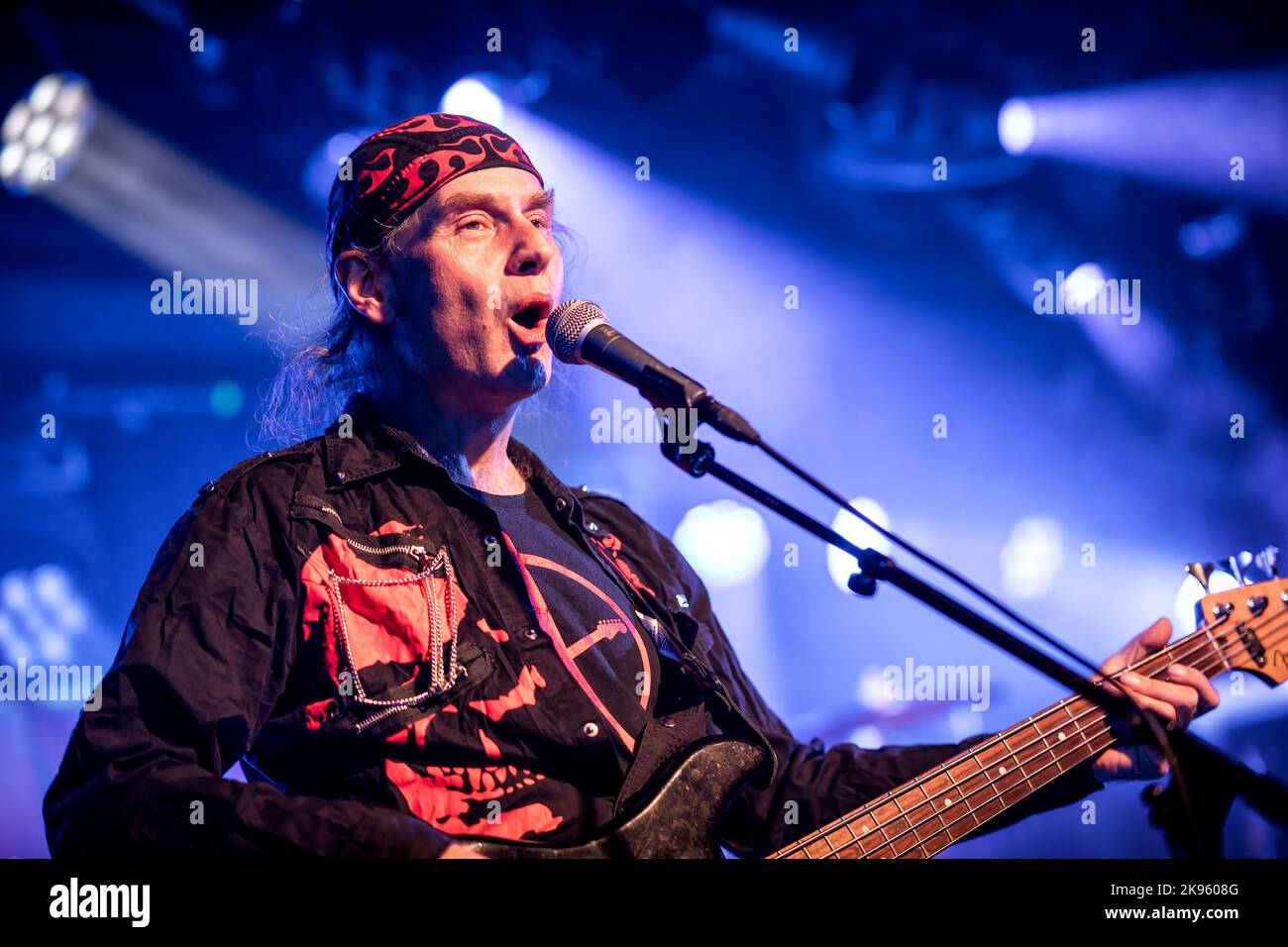 Oslo, Norvège. 24th, octobre 2022. Le groupe canadien de métaux lourds Anvil donne un concert à John Dee à Oslo. Ici, le bassiste Chris Robertson est vu en direct sur scène. (Crédit photo: Gonzales photo - Terje Dokken). Banque D'Images
