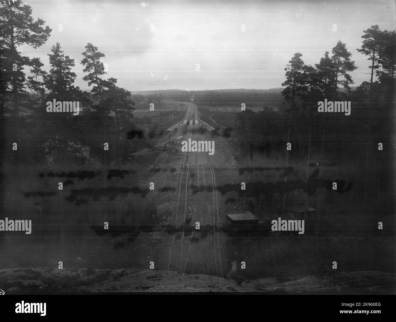 Kärnen. Rive à trois voies au-dessus des cours d'eau; vue de l'embouchure du tunnel nord au pouvoir Banque D'Images