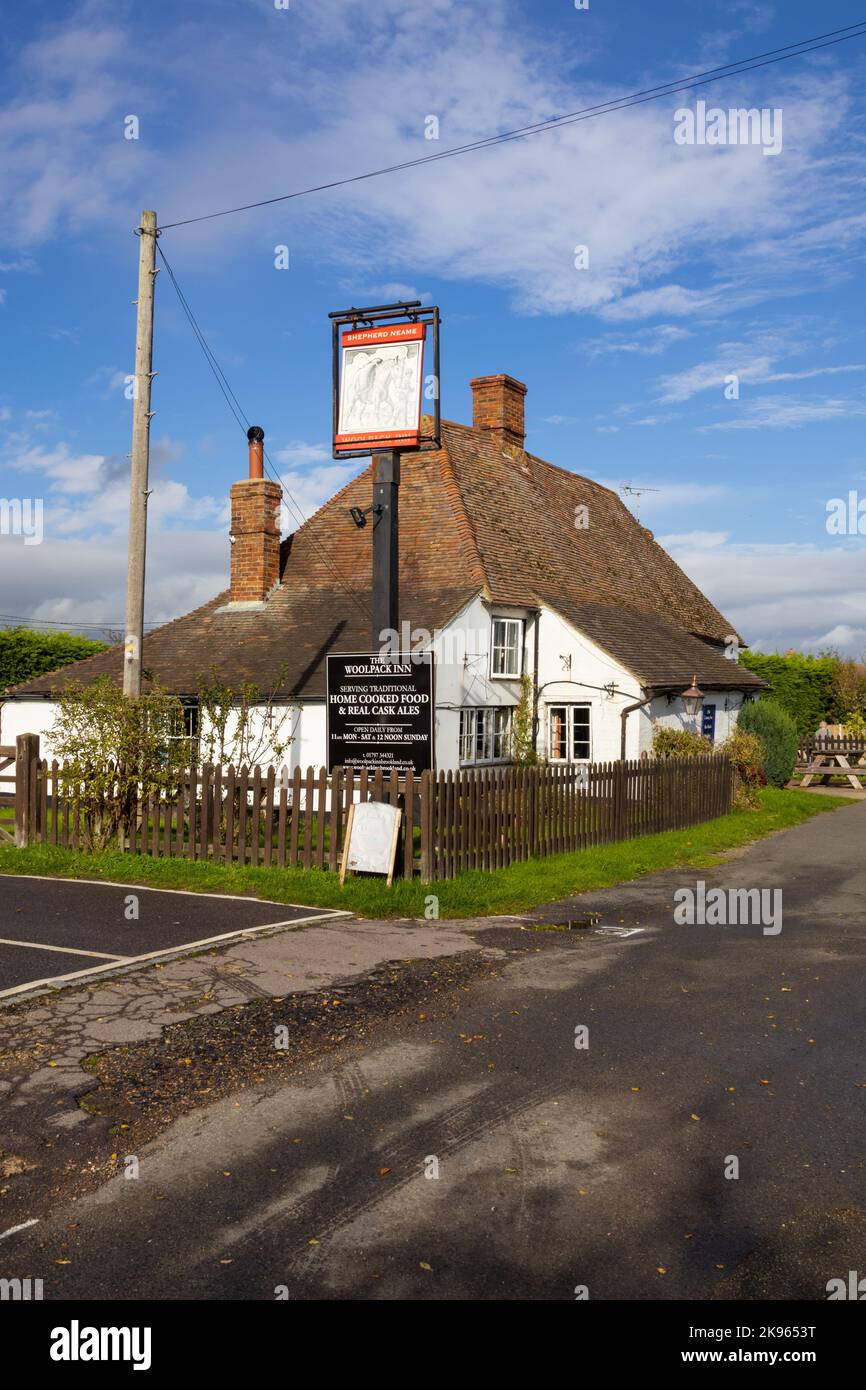 The woolpack inn, pub Shepherd Neame, Brookland, près de Rye, royaume-uni Banque D'Images